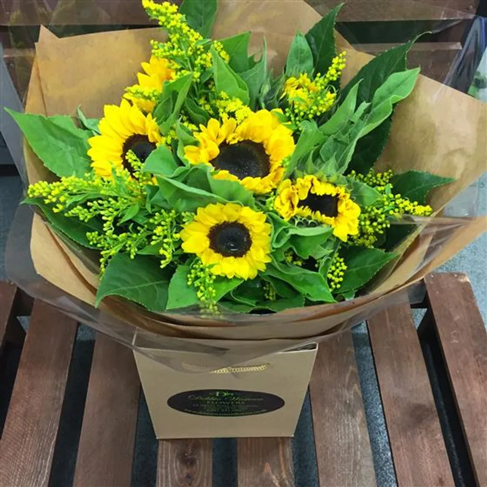 Golden seasonal flowers